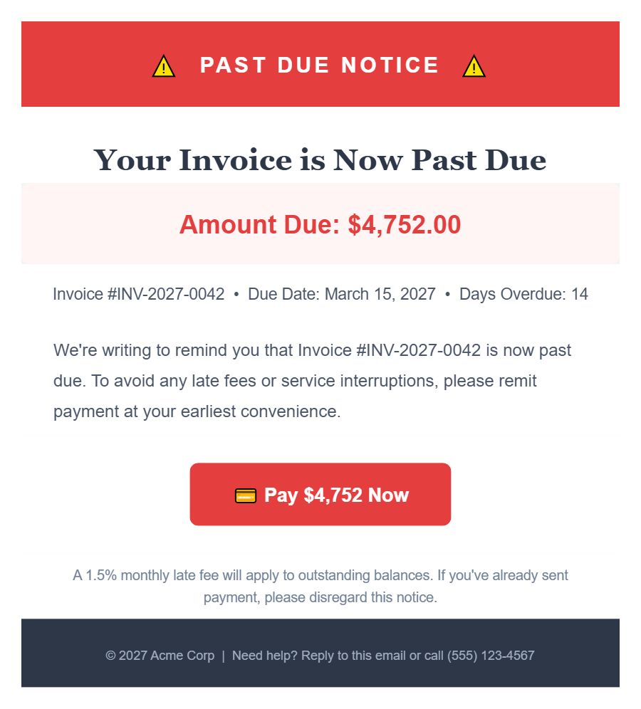 Invoice template preview