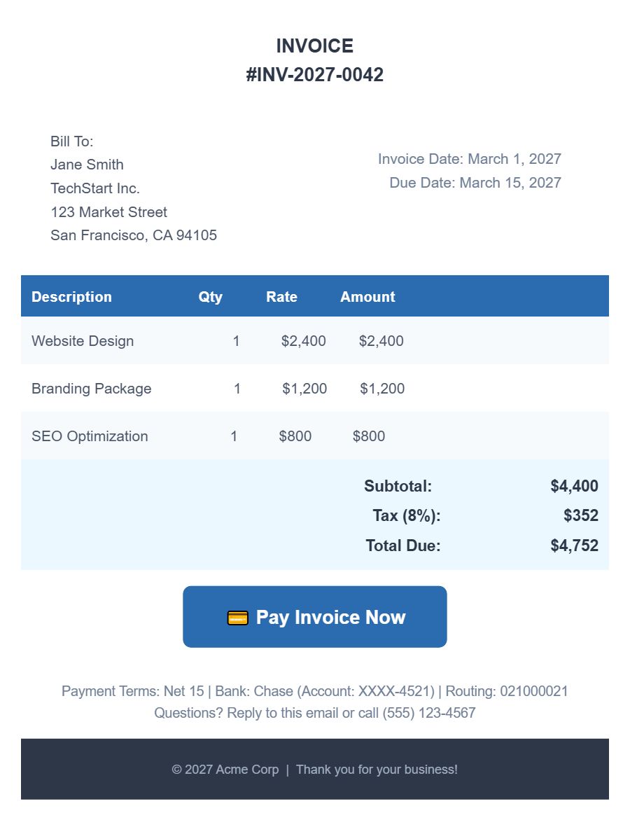 invoice template preview