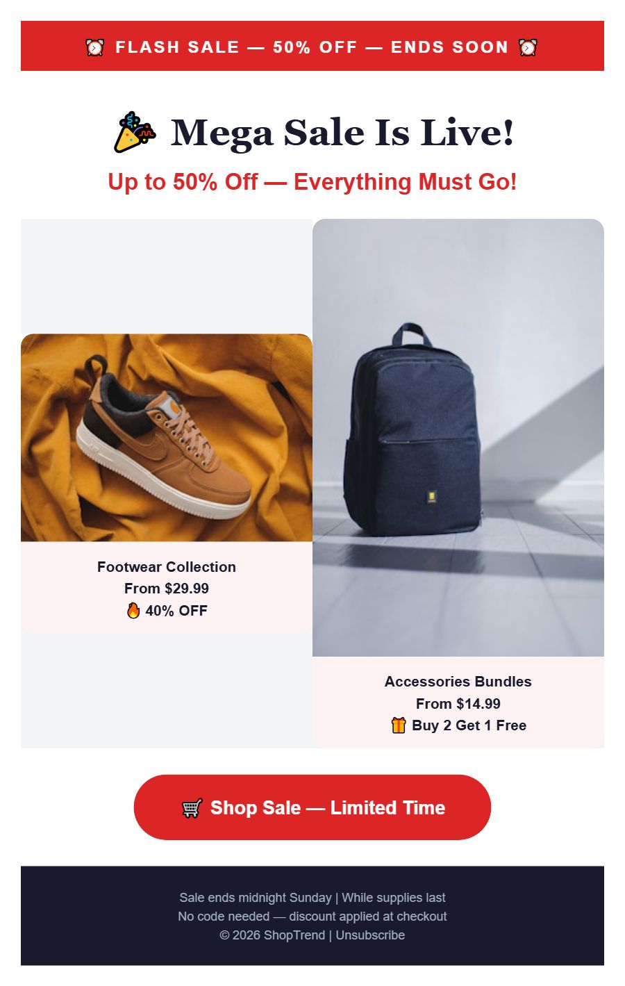 Ecommerce template preview