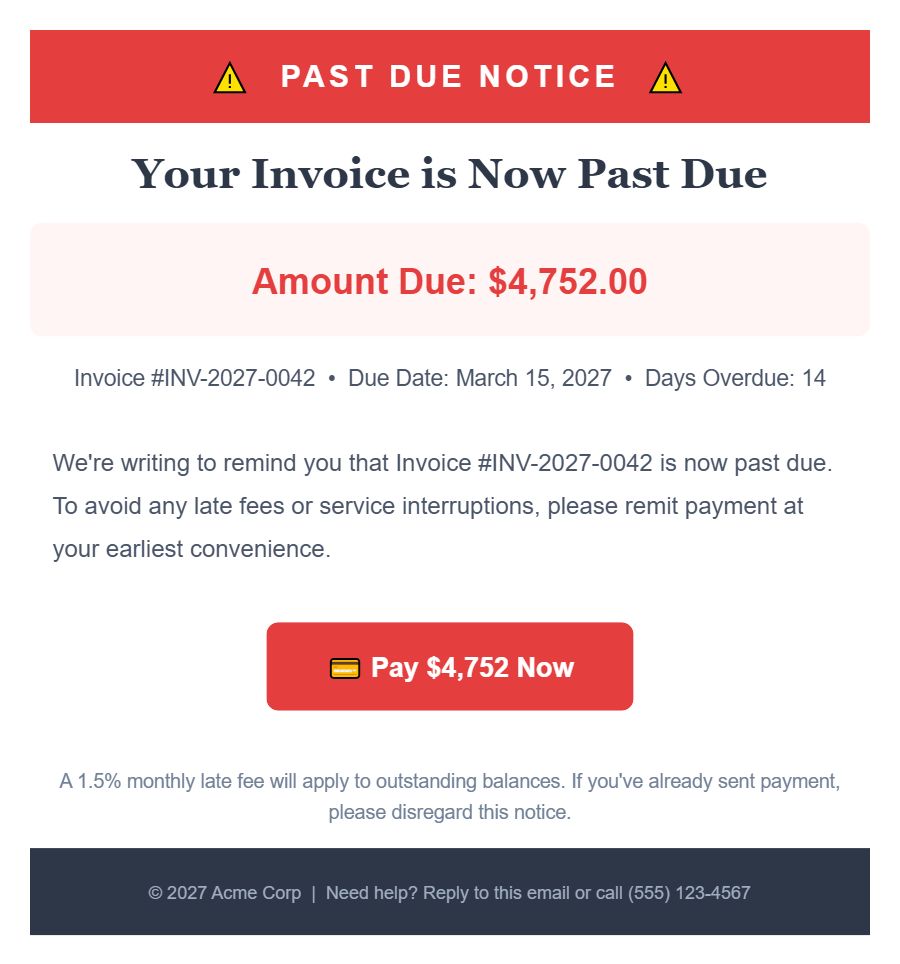 Invoice template preview