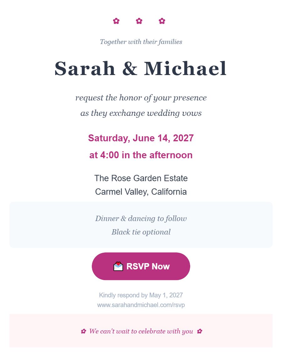 wedding template preview