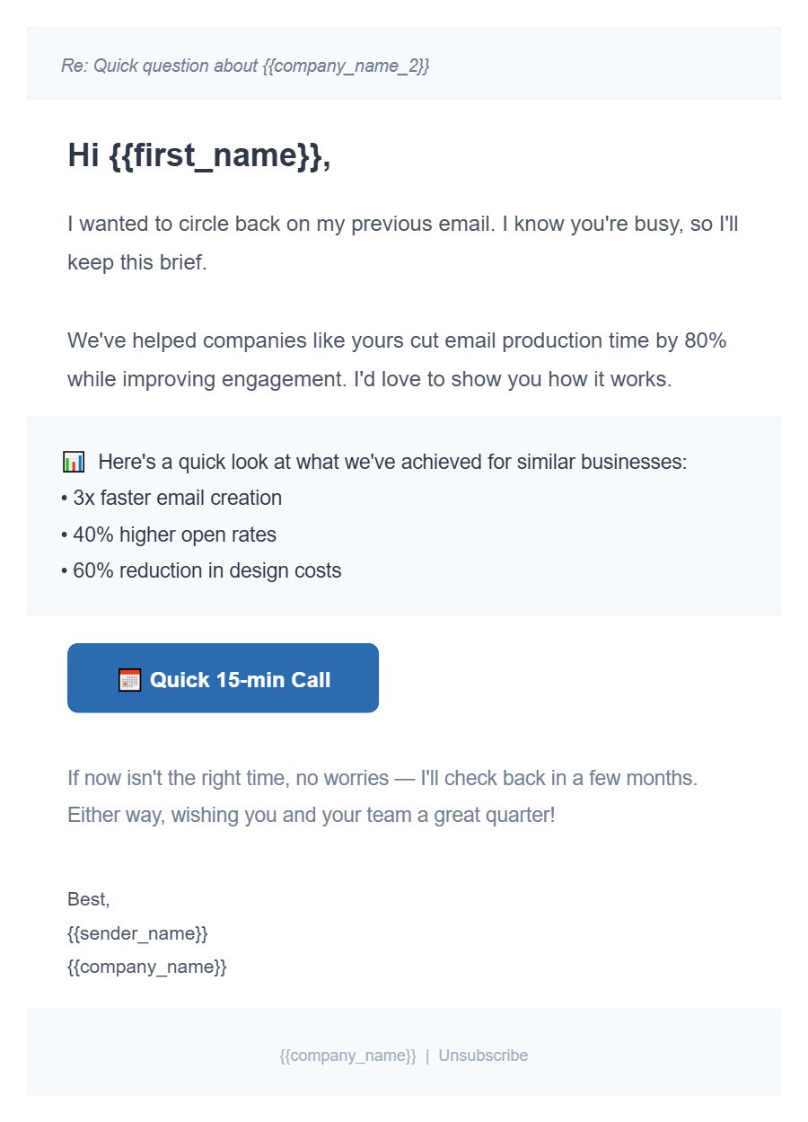Cold Email template preview